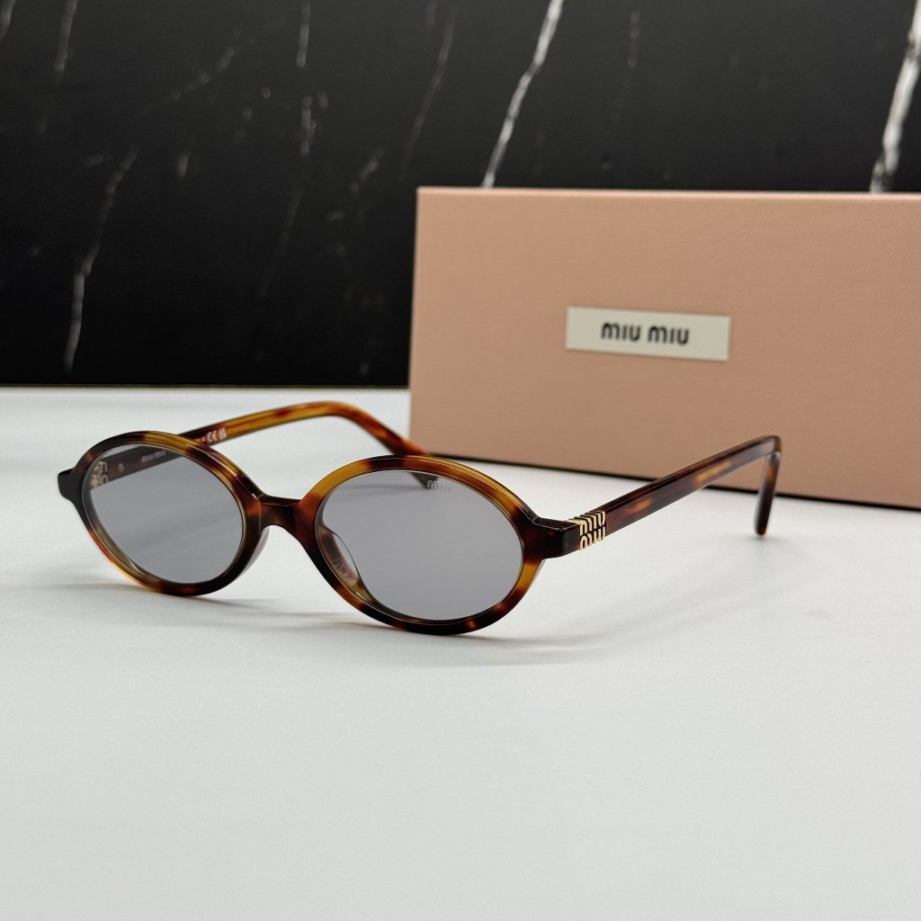 New Miu Miu Mu04zs 21c40o Sunglasses Havana/Gray Women Mu 04zs, Smu 04z